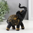 Сувенир полистоун "Чёрный слон в золотой богатой попоне" МИКС 14х6х12,6 см - Фото 6