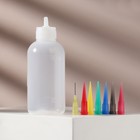 Бутылочка для нанесения краски, со шкалой деления, 50 мл, 7 насадок, цвет разноцветный/прозрачный - Фото 4