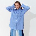 Блузка женская MINAKU: Casual Collection, цвет голубой, размер 48 - фото 319886477