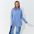 Блузка женская MINAKU: Casual Collection, цвет голубой, размер 50 - Фото 6