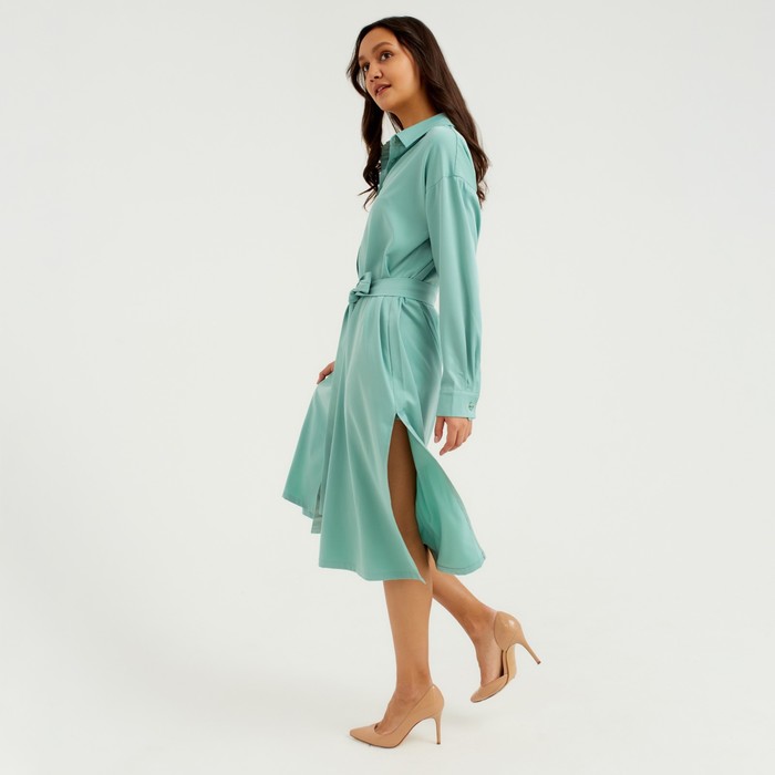 Платье женское MINAKU: Casual collection, цвет зелёный, размер 46