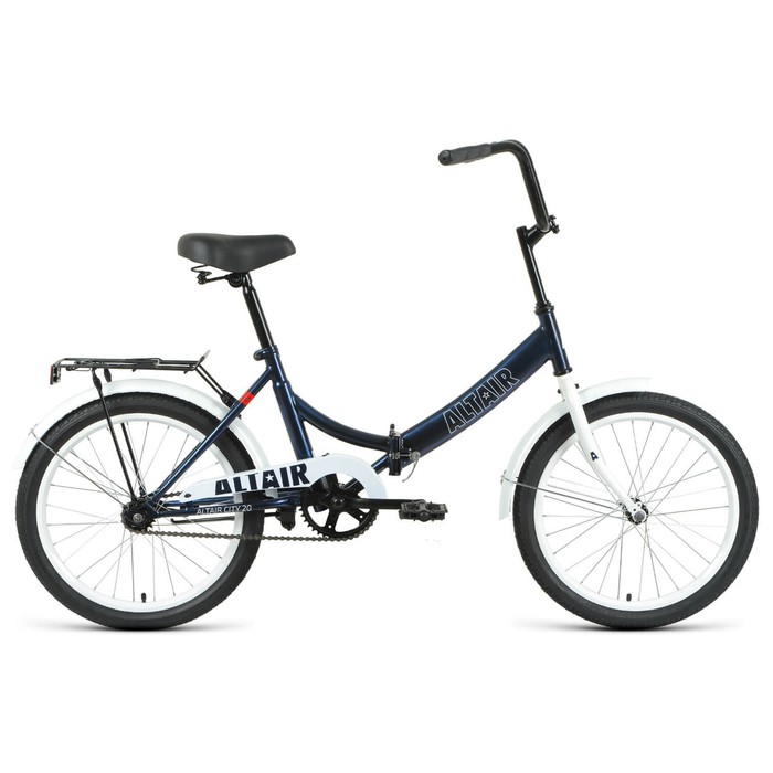 Велосипед 20" Altair City, 2022, цвет темно-синий/белый, размер 14"