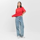 Футболка женская MIST Basic, размер L-XL, цвет красный - Фото 5