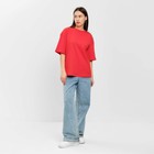 Футболка женская MIST Basic, размер L-XL, цвет красный - Фото 6