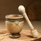 Набор: ступка с пестиком, ясень , 13 см, МИКС - Фото 14