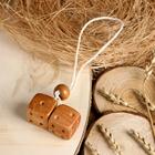 Подвеска на зеркало в автомобиль «Кубики», 2.5- 3 см, можжевельник - Фото 1