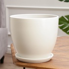 Горшок для цветов «Колор гейм», керамический, с поддоном, 5.9 л, белый - Фото 7