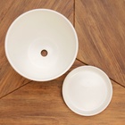 Горшок для цветов «Колор гейм», керамический, с поддоном, 8.9 л, белый 7723878