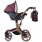 Автолюлька детская к коляске Farfello Aimile KS-2150/a, группа 0+ (0-13 кг), цвет вишневый - Фото 6