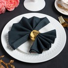 Набор салфеток с декоративными кольцами Grey pleasure, 40×40 см - 2 шт., 100% хлопок, саржа 190 г/м² - Фото 2