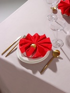 Набор салфеток с декоративными кольцами Red pleasure, 40×40 см - 4 шт., 100% хлопок, саржа 190 г/м² - Фото 12