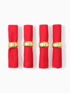 Набор салфеток с декоративными кольцами Red pleasure, 40×40 см - 4 шт., 100% хлопок, саржа 190 г/м² - Фото 3