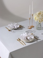 Набор салфеток с декоративными кольцами White pleasure, 40×40 см - 4 шт., 100% хлопок, саржа 190 г/м² - фото 23538303