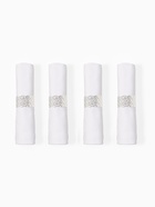 Набор салфеток с декоративными кольцами «Этель» White pleasure, 40×40 см - 4 шт., 100% хлопок, саржа 190 г/м² - Фото 5