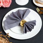 Набор салфеток с декоративными кольцами Grey pleasure, 40×40 см - 4 шт., 100% хлопок, саржа 190 г/м² - Фото 2