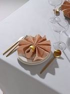 Набор салфеток с декоративными кольцами Beige pleasure, 40×40 см - 4 шт., 100% хлопок, саржа 190 г/м² - Фото 1