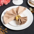 Набор салфеток с декоративными кольцами Beige pleasure, 40×40 см - 4 шт., 100% хлопок, саржа 190 г/м² - Фото 2