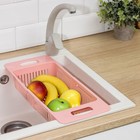 Корзина для сушки на раковину, раздвижная, 36×18×7,5 см, цвет МИКС - Фото 1