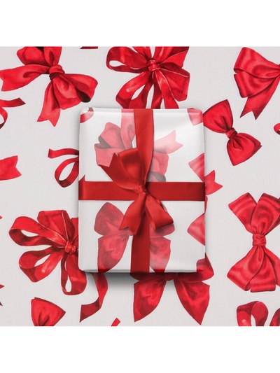 Бумага упаковочная глянцевая «Банты», 50 х 70 см