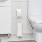 Держатель-стойка для туалетной бумаги Доляна, цвет белый - фото 318793762