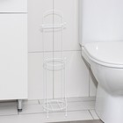 Держатель-стойка для туалетной бумаги Доляна, цвет белый - Фото 2