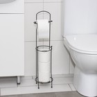 Держатель-стойка для туалетной бумаги Доляна, цвет чёрный - Фото 2