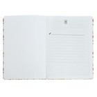 Блокнот А5, 96 листов Scandy summer, твёрдая обложка, ламинация Soft-Touch, выборочный лак, резинка, ляссе, блок 70 г/м² - фото 24301727