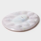 Подставка стеклянная для яиц Доляна «Цветочный зайка», 10 ячеек, 24×20,6 см, цвет розовый - Фото 7
