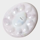 Подставка стеклянная для яиц Доляна «Цветочный зайка», 10 ячеек, 24×20,6 см, цвет розовый - Фото 8
