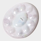 Подставка для яиц Доляна «Цветочный зайка», 10 ячеек, 24×20.6 см, стекло, розовая - Фото 9