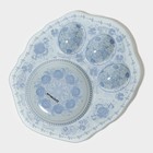 Подставка для яиц Доляна «Цветочная роспись», 3 ячейки, 21×18 см, стекло, белая - Фото 8