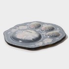 Подставка для яиц Доляна «Жостовская роспись», 3 ячейки, 21×18 см, стекло, чёрная - Фото 8