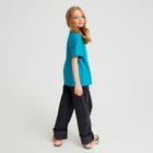 Футболка детская MINAKU:Basic line kids, цвет аквамарин, рост 128 см - Фото 4