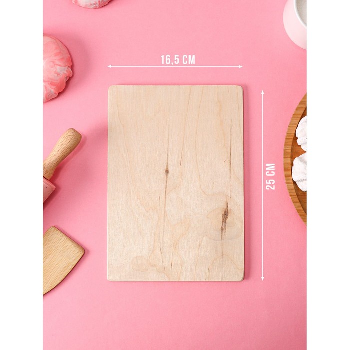 Доска разделочная деревянная Доляна «Правила нашей кухни», 25×16,5 см - фото 1907386334