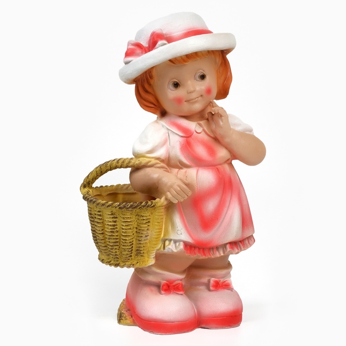 Садовая фигура "Девочка Лиза с корзинкой" 40х18х13см - фото 1911689742