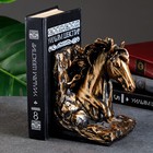 Держатель-подставка для книг "Лошадь", 19х11х10см, бронзовый - фото 9759174