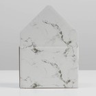 Коробка-письмо «Мрамор», 14 × 20 × 6,5 см - фото 21503839