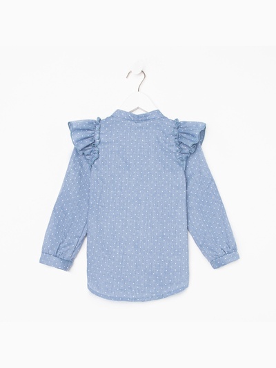 Рубашка детская MINAKU: Cotton collection, синяя, рост 104 см