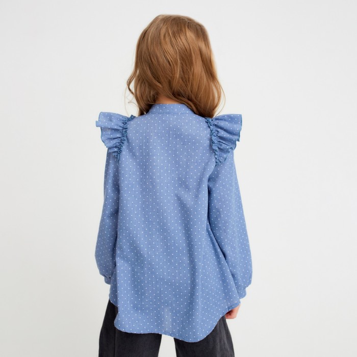 Рубашка детская MINAKU: Cotton collection цвет синий, рост 104 - фото 1907386376