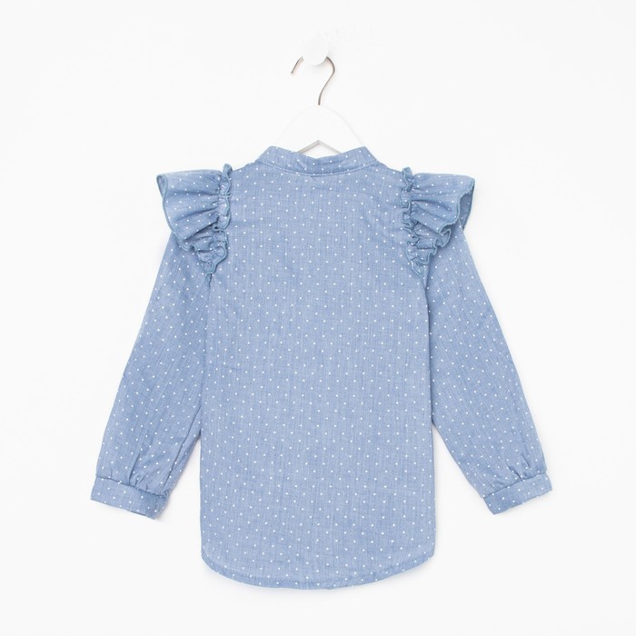 Рубашка детская MINAKU: Cotton collection цвет синий, рост 104 - фото 1907386380