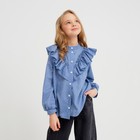 Рубашка детская MINAKU: Cotton collection цвет синий, рост 116 - фото 26625206