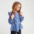 Рубашка детская MINAKU: Cotton collection цвет синий, рост 116 - Фото 3