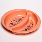 Тарелка детская, двухсекционная, цвет карамельный - фото 35187654