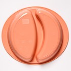 Тарелка детская, двухсекционная, цвет карамельный - фото 35187655