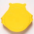 Детская тарелка Hello, Hippo! с крышкой 400 мл, цвет желтый - фото 9602906