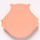 Детская тарелка Hello, Hippo! с крышкой 400 мл, цвет карамельный - фото 4346838
