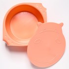 Детская тарелка Hello, Hippo! с крышкой 400 мл, цвет карамельный - Фото 4