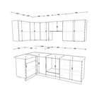 Кухонный гарнитур угловой «Лофт 1», 2400×1200 мм, цвет дуб бунратти/бетон тёмный - Фото 2