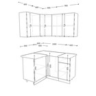 Кухонный гарнитур угловой «Лофт 11», 1200×1400 мм, цвет дуб бунратти/бетон тёмный - Фото 2