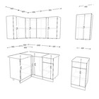 Кухонный гарнитур угловой Лофт 15, 1200х1800 мм, Дуб бунратти/Бетон темный - Фото 2